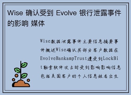 Wise 确认受到 Evolve 银行泄露事件的影响 媒体
